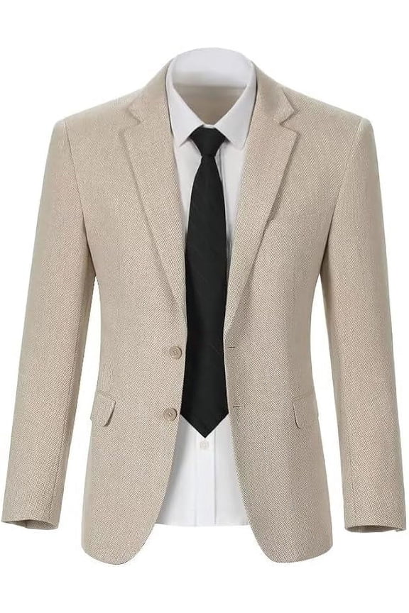 Boys Blazer Coat Classic Jacket for TeenageWedding Retro Herringbone Casual 2 Button Jacket Formal Tweed Patterned Sport Coat