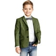 thumbnail image 1 of Lycody Boys Blazer Coat Classic Jacket for TeenageWedding Retro Herringbone Casual 2 Button Jacket Formal Tweed Patterned Sport Coat, 1 of 1