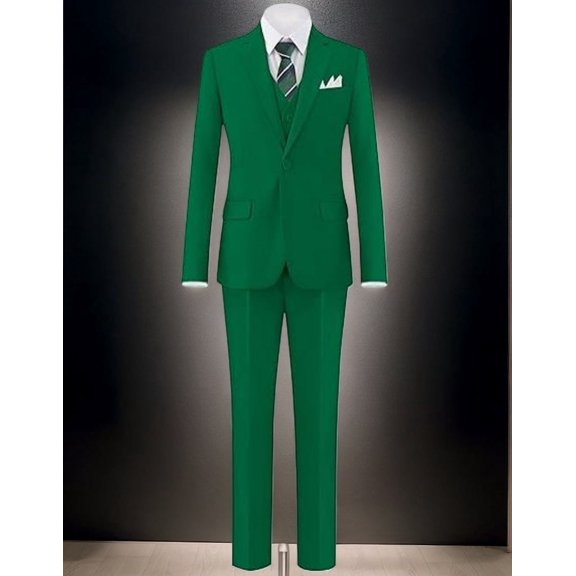 Lycody Boys Classic Formal Slim Suit Set for Teens Kids Size 2-20, Adjustable Waist for Wedding Summer