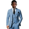 thumbnail image 1 of Lycody Boys Elegant Single Breasted Suit for Wedding 3 Piece Slim Fit Suits for Boys Suits for Summer Beach Wedding Homecoming Graduate Party Prom, 1 of 7