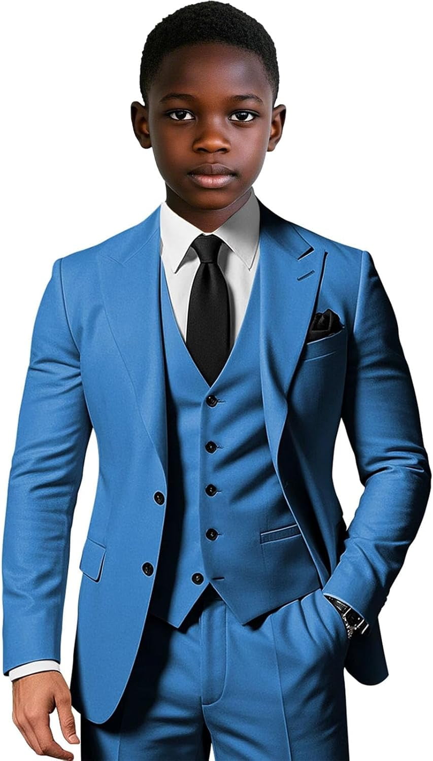 Lycody Boys Elegant Single Breasted Suit for Wedding 3 Piece Slim Fit Suits  for Boys Suits for Summer Beach Wedding Homecoming Graduate Party Prom -  Walmart.com