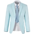 thumbnail image 1 of Lycody Boys Seersucker Slim Fit Jacket Lightweight Breathable Blazer Casual Stylish Summer Sport Coat for Wedding Travel Sandbeach Graduation, 1 of 6
