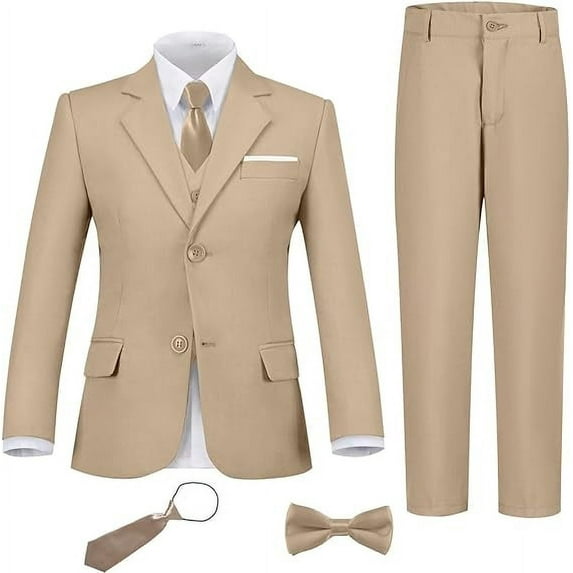 Lycody Boys Suit Set Slim Fit Kids Formal Suits Toddler Tuxedo Wedding Prom Classic Suits for Boy Teen Black Blue Dress Outfit