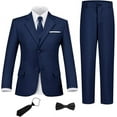 thumbnail image 1 of Lycody Boys Suit Set Slim Fit Kids Formal Suits Toddler Tuxedo Wedding Prom Classic Suits for Boy Teen Black Blue Dress Outfit, 1 of 6
