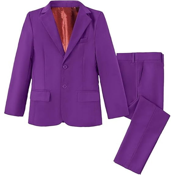 Lycody Boys' Suits 3-Piece Formal Slim Fit Suit Set for Boys Wedding Ring Bearer Outfit with Blazer and Pants