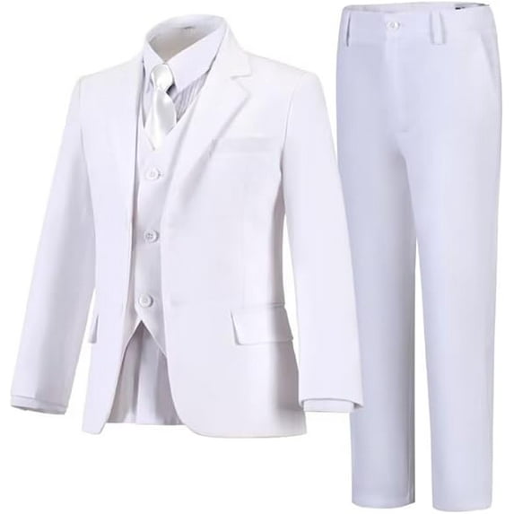 Lycody Boys' Suits 4 pieces Formal Tuxedo Slim Fit Boys Suit Set for Wedding Outfit Teen Boy Dress Clothes