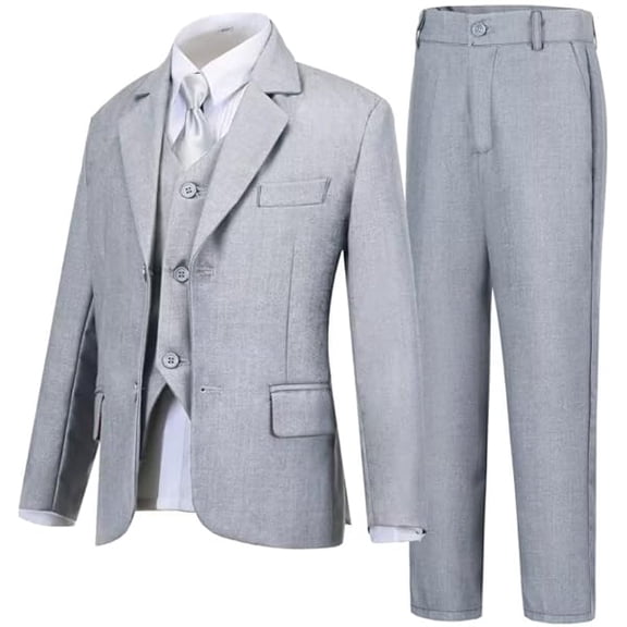 Lycody Boys' Suits 4 pieces Formal Tuxedo Slim Fit Boys Suit Set for Wedding Outfit Teen Boy Dress Clothes