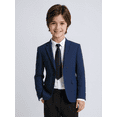 thumbnail image 1 of Lycody Kids Blazer Blazer Herringbone Jacket Fit Suit Formal Blazer for Party Wedding Homecoming 2T-20 for Kids and Boys, 1 of 8