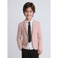 thumbnail image 1 of Lycody Kids Blazer Blazer Herringbone Jacket Fit Suit Formal Blazer for Party Wedding Homecoming 2T-20 for Kids and Boys, 1 of 8