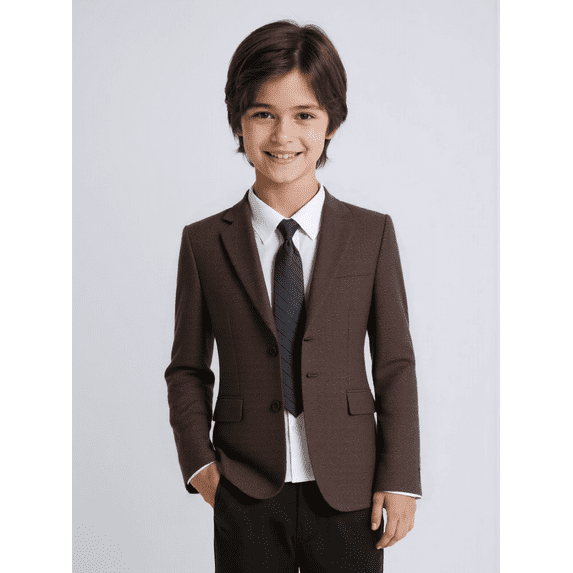 Lycody Kids Blazer Blazer Herringbone Jacket Fit Suit Formal Blazer for Party Wedding Homecoming 2T-20 for Kids and Boys