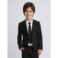 thumbnail image 1 of Lycody Kids Blazer Blazer Herringbone Jacket Fit Suit Formal Blazer for Party Wedding Homecoming 2T-20 for Kids and Boys, 1 of 8