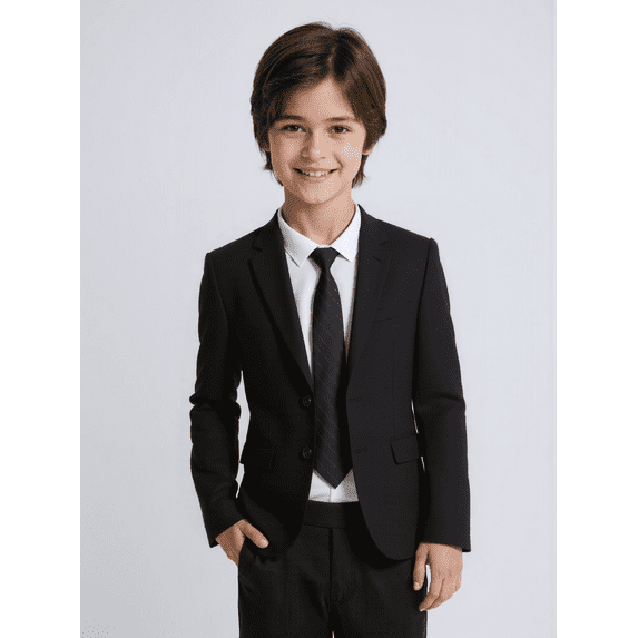 Lycody Kids Blazer Blazer Herringbone Jacket Fit Suit Formal Blazer for Party Wedding Homecoming 2T-20 for Kids and Boys