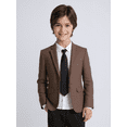 thumbnail image 1 of Lycody Kids Blazer Blazer Herringbone Jacket Fit Suit Formal Blazer for Party Wedding Homecoming 2T-20 for Kids and Boys, 1 of 8