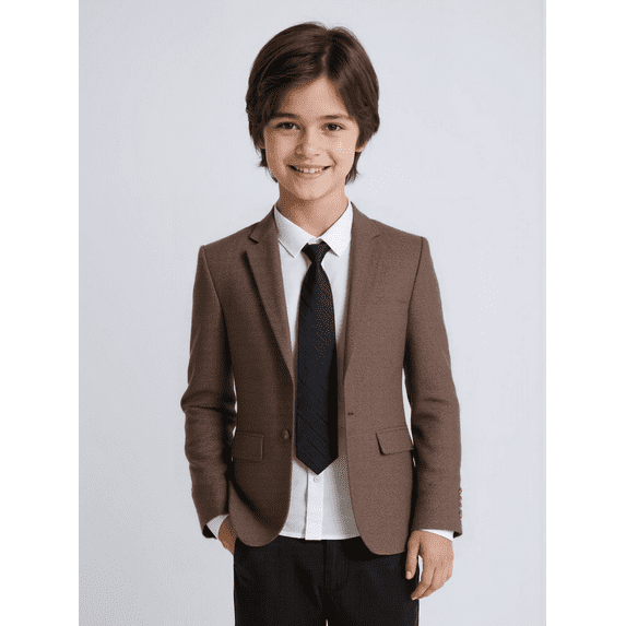 Lycody Kids Blazer Blazer Herringbone Jacket Fit Suit Formal Blazer for Party Wedding Homecoming 2T-20 for Kids and Boys