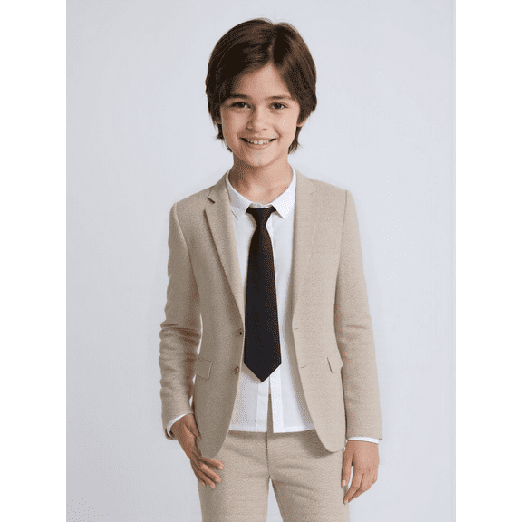 Lycody Kids Blazer Blazer Herringbone Jacket Fit Suit Formal Blazer for Party Wedding Homecoming 2T-20 for Kids and Boys