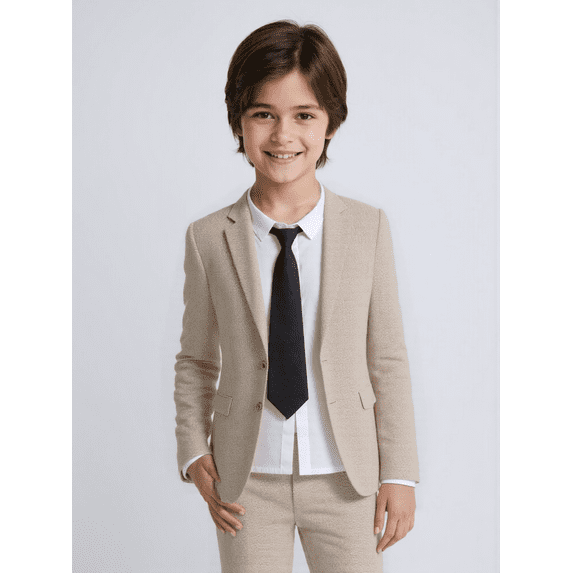 Lycody Kids Blazer Blazer Herringbone Jacket Fit Suit Formal Blazer for Party Wedding Homecoming 2T-20 for Kids and Boys
