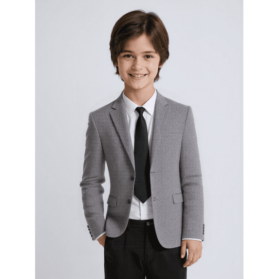 Lycody Kids Blazer Blazer Herringbone Jacket Fit Suit Formal Blazer for Party Wedding Homecoming 2T-20 for Kids and Boys