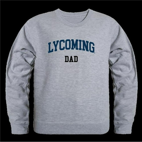 Lycoming College Warriors Dad Crewneck Sweatshirt, Heather Grey - 2XL