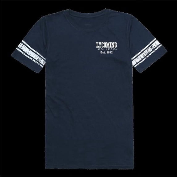 Lycoming College Warriors Women Practice Football T-Shirt, Navy - Extra Large
