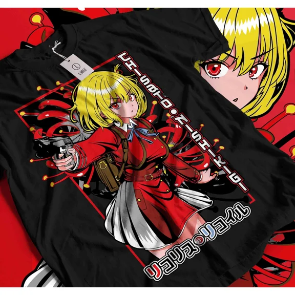 Lycoris Recoil Shirt Chisato Nishikigi Anime Manga Cosplay Graphic T-Shirt 505 | eBay