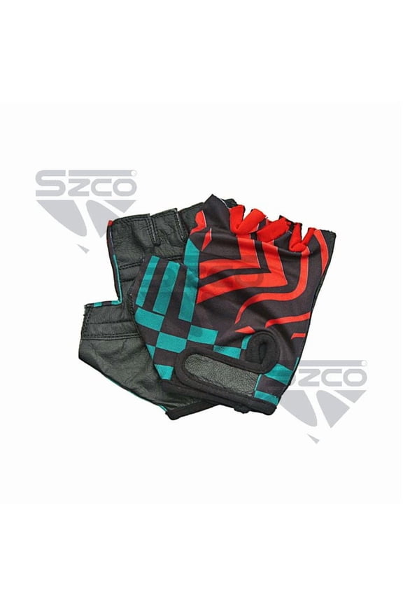 Lycra Leather Grip Gloves Large Size | Padded Palm, Adjustable Strap & Durable Lycra for Comfort and Support