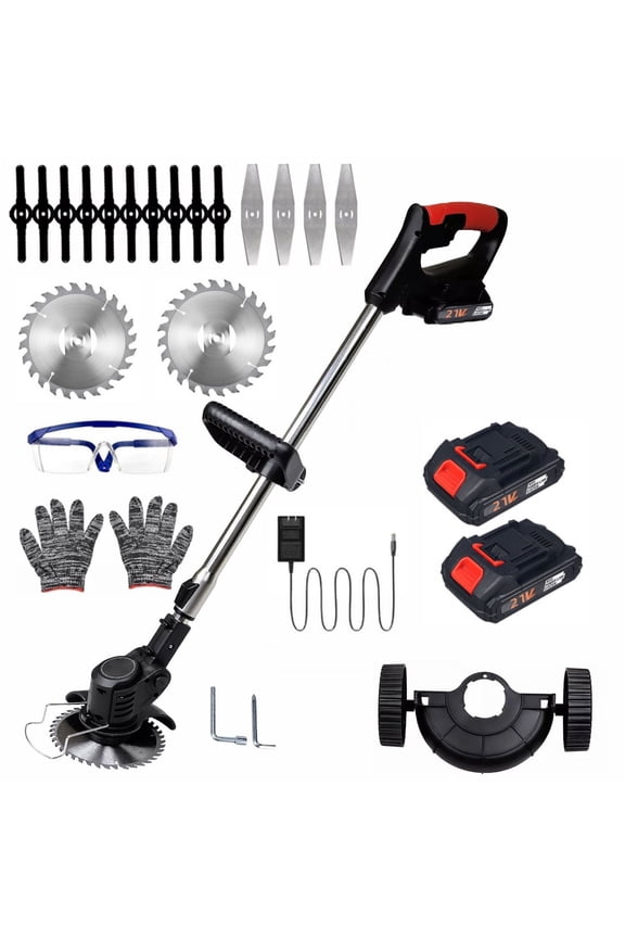 Cordless Weed Wacker, 21V Lawn Mower with 2000mAh Battery