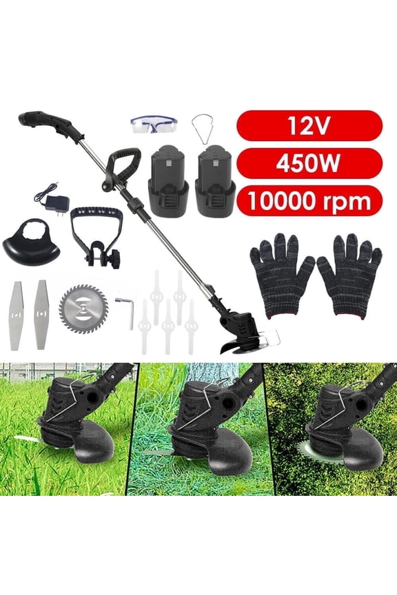 Electric Weed Wacker, Cordless Weed Eater Cutter Lawn Edger Grass String Trimmer