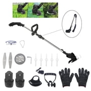 Paddsun Electric Weed Eater, 12V Lawn Edger Cordless Grass String Trimmer Cutter Tool