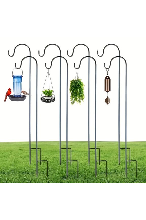 Shepherd Hook Plant Hanger, 8 Pack 30-Inch Metal for Hanging Patio Decor Outdoor