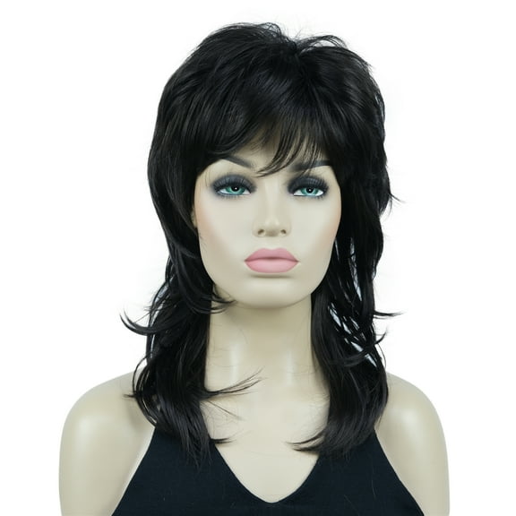 Lydell Long Shaggy Layered wig, Natural Straight Wavy Shags Wig, Soft Syhthetic Hair,