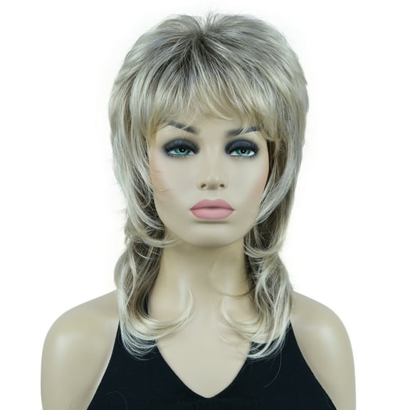 Lydell Long Shaggy Layered wig, Natural Straight Wavy Shags Wig, Soft Syhthetic Hair,