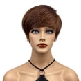 thumbnail image 1 of Lydell Short Straight Silver Heat Ok Full Synthetic Wig for Women, 1 of 7