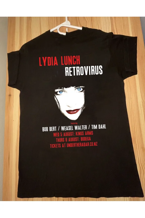 Lydia Lunch Retrovirus Tour Concert Black Unisex T-Shirt All Size ED148