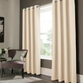 thumbnail image 1 of Lydia Matte Embossed Blackout Grommet Panel 84" Beige, 1 of 3