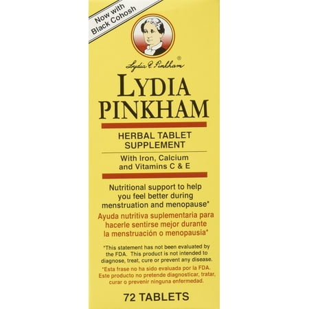 Lydia Pinkham Herbal Supplement, Tablets, 72 Count