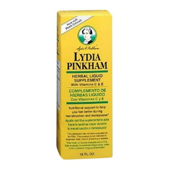 Lydia Pinkham Liquid To Feel Better During Menstruation And Menopause - 16 Oz, 2 Pack