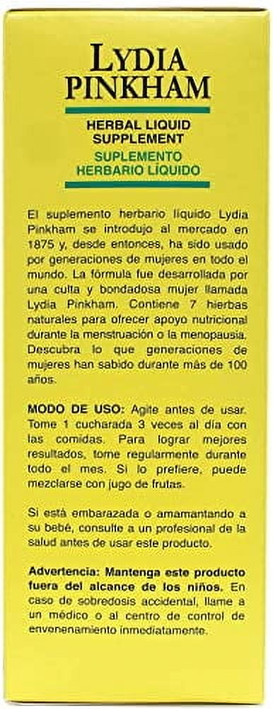 Lydia pinkham liquid to feel better during menstruation and menopause - 16 oz, 3 pack