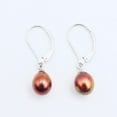 thumbnail image 1 of Lydia's Beryl Boutique Rust Pearl Earrings, 1 of 2