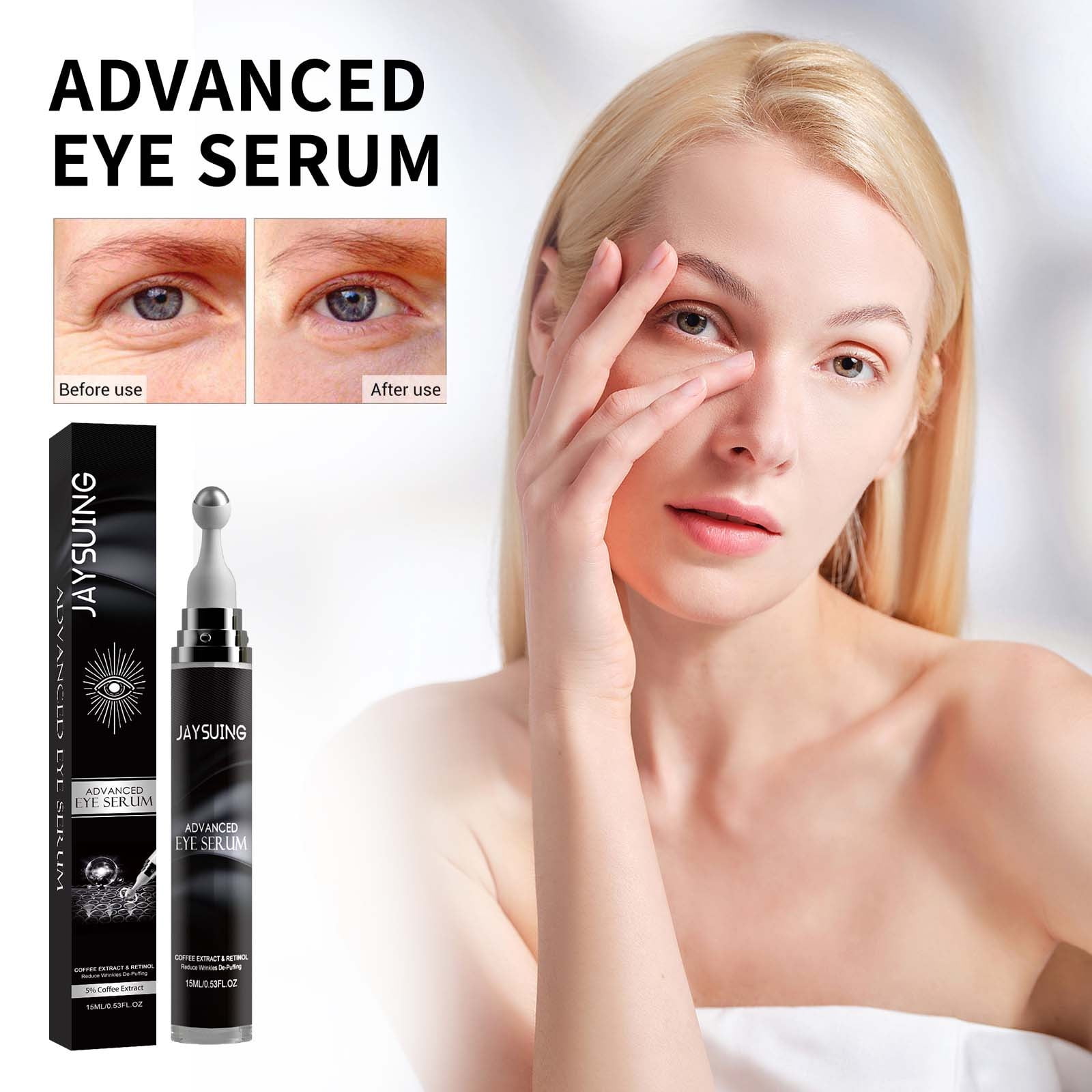 Lydiaunistar Caffeine Eye Serum and Cream for Men and Women Eye Bag for