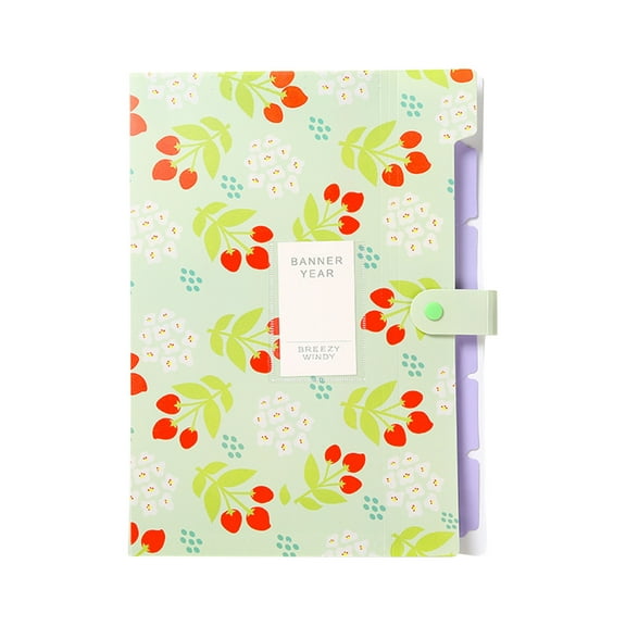 Lydiaunistar Expandable File Folders A4 Expanding File Folder Floral Print Document Organizier Plastic 8 Pockets File Covers for office Home Expandable File Folder