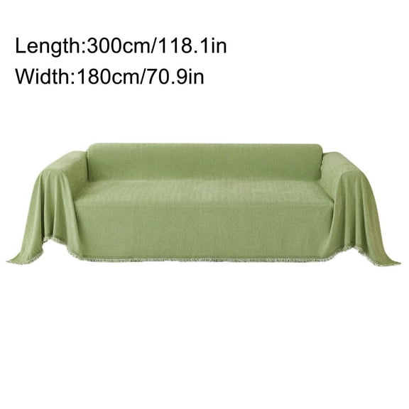 Lydiaunistar Non Slip Couch Cover Sofa Covers for Cushion Couch Washable sectional Couch Covers for Dogs pet Furniture Protector Couch Cover Blanket for Living Room (Green,70"x118")