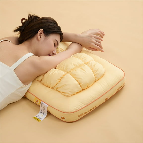 Lydiaunistar Soft Pillows for Sleeping Pineapple Bag Pillow Pillow Core Washable Puff Cotton Neck Pillow Household Pillow Core Sleep Pillows