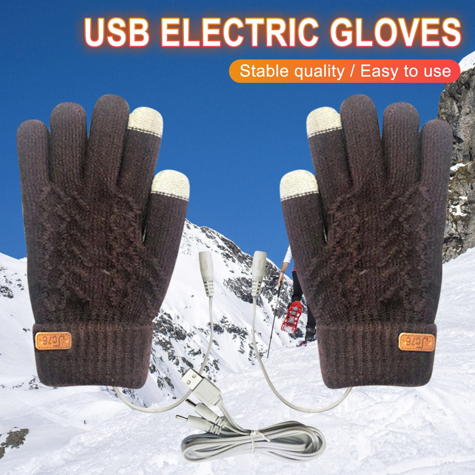 Lydiaunistar USB Heated Gloves Electric Heated Mittens Women Winter