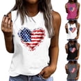 thumbnail image 1 of Lydpxz Women's Independence Day Tank Tops Casual Patriotic Red White and Blue Graphic Tees Elegant Sleeveless T Shirts Cami Lightweight Crew Neck Tanks, 1 of 6