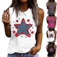 thumbnail image 1 of Lydpxz Women's Independence Day Tank Tops Plus Size Patriotic American Flag Graphic Tees Elegant Sleeveless T Shirts Cami Flowy Round Neck Tanks, 1 of 5