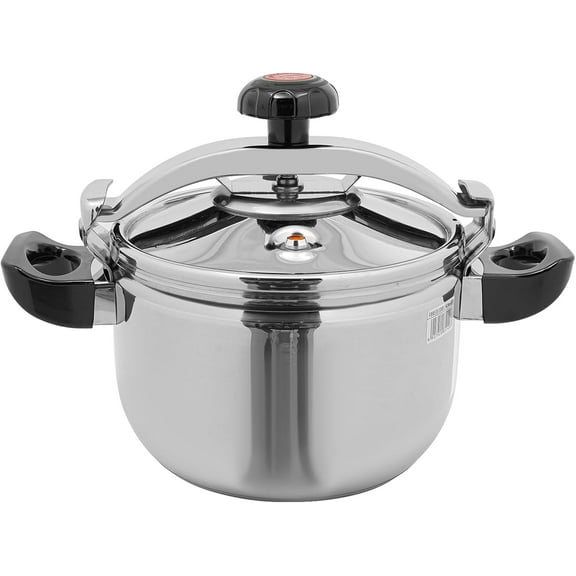 LyeXD 9L/9.51 Qt Stainless Steel Pressure Cooker, Stainless Steel Pressure Stewing Pot with Two Safety Clips, Pressure Canner Olla de Presion,One-Hand Locking Induction Compatible Cookware for Home