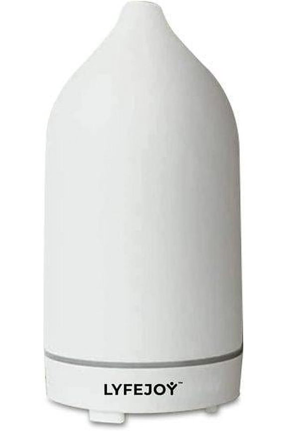 Ceramic Essential Oil Diffuser, Aromatherapy Diffuser for Relaxing with 7-Color LED, Auto Shut Off Feature with 90ml Capacity.