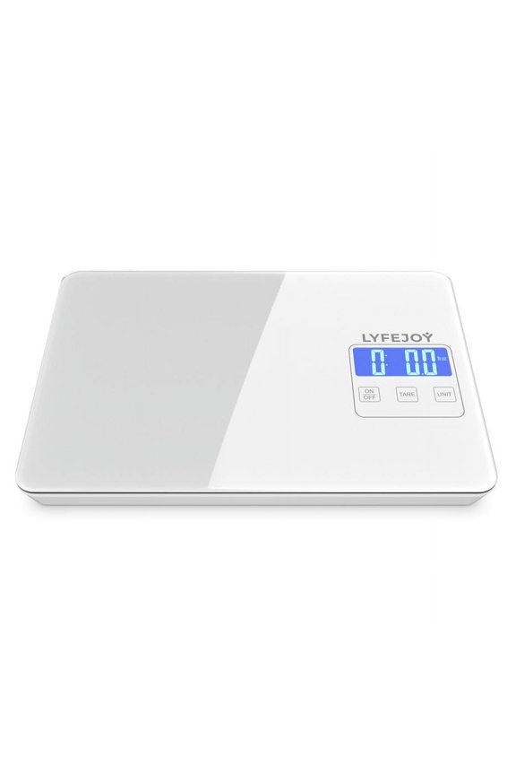 Kitchen Scale in Elegant White Tempered Glass 15kg