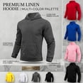 thumbnail image 1 of Lyfzbd Mens Hooded Sweatshirt Casual Long Sleeve Hoodies Drawstring Workout Pullover with Pockets White S, 1 of 4