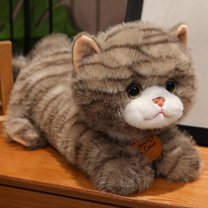 Lying-Down Patterned Cat Plush Toy, Stuffed Animals Plush Toys, Plush Pillow Toys, Cute Plush Dolls, Christmas Gifts